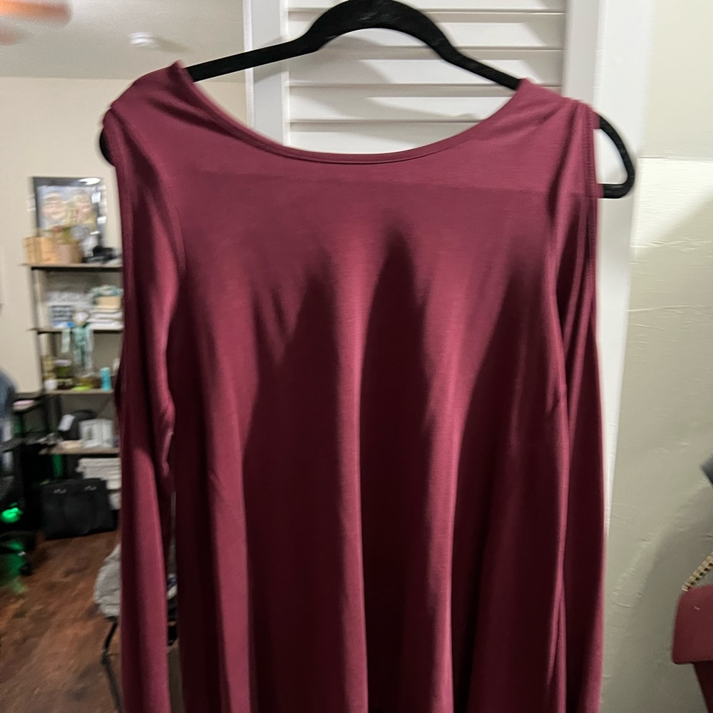Maroon top